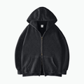 Hoodie Zippé Acid Wash Oversize Lunaria