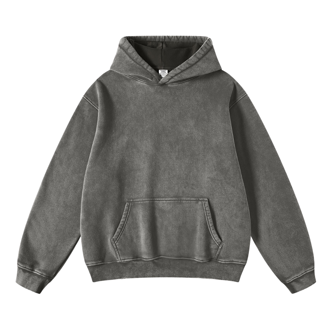 Hoodie Acid Wash Oversize Lunaria