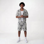 Ensemble Jacquard Gris Streetwear Lunaria
