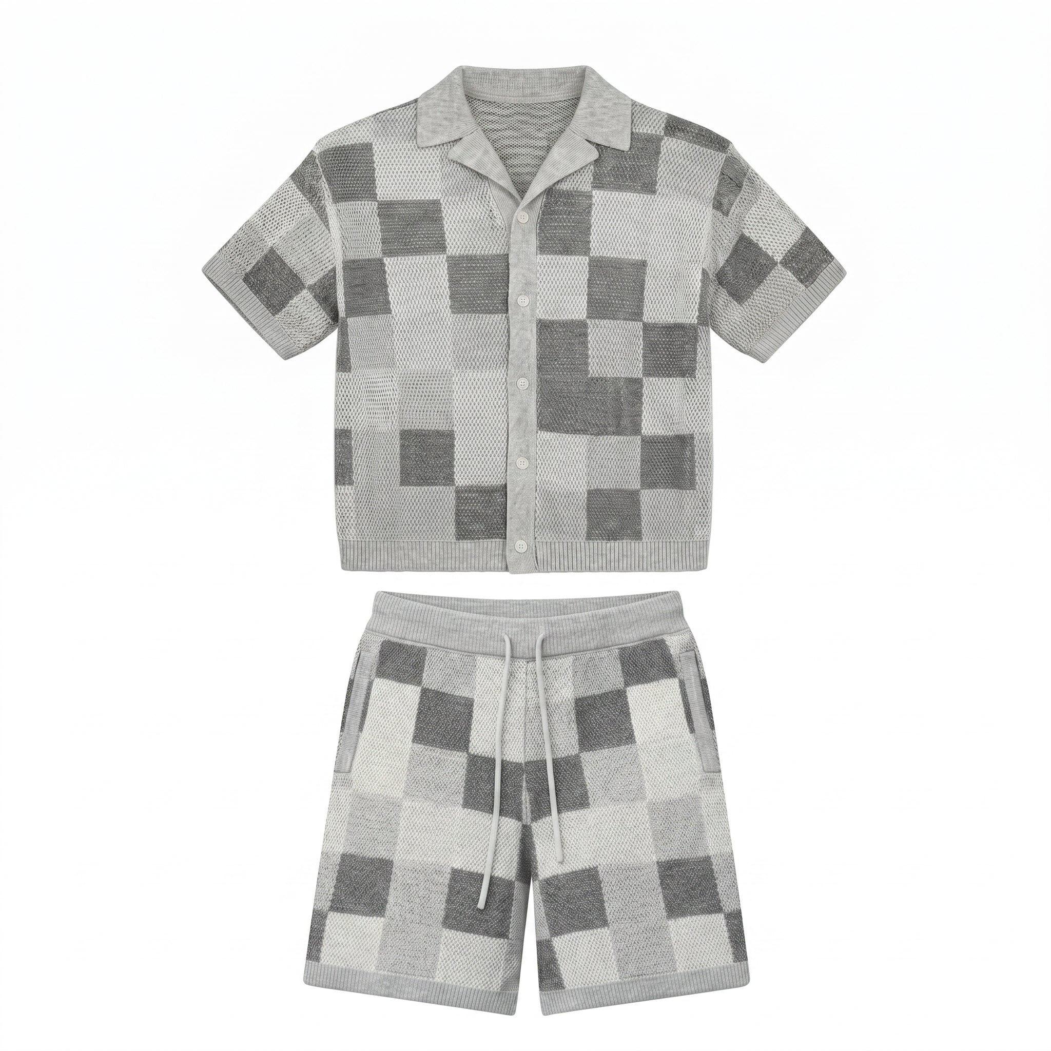 Ensemble Jacquard Gris Streetwear Lunaria