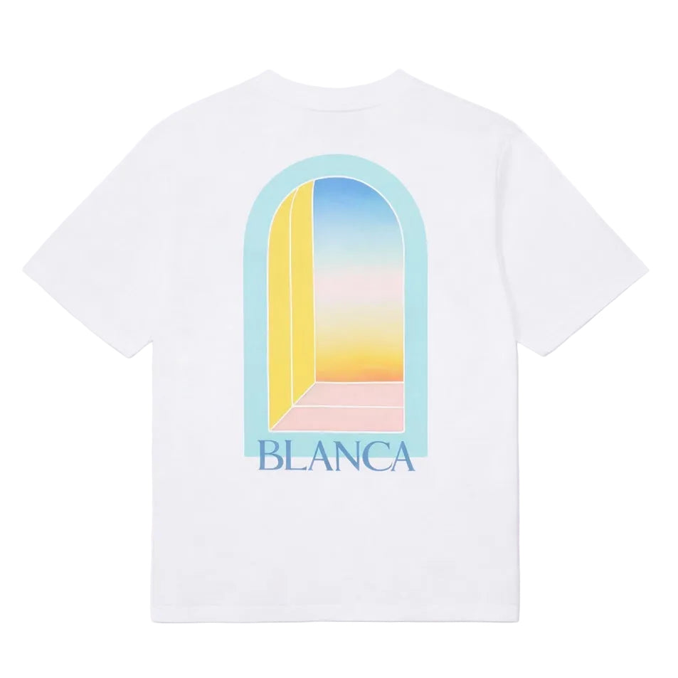 T-shirt  - Blanc / Turquoise