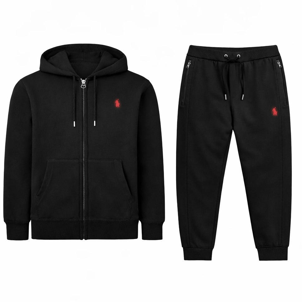 Survêtement - Noir / Rouge
