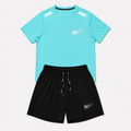 Ensemble Running  - Noir / Turquoise