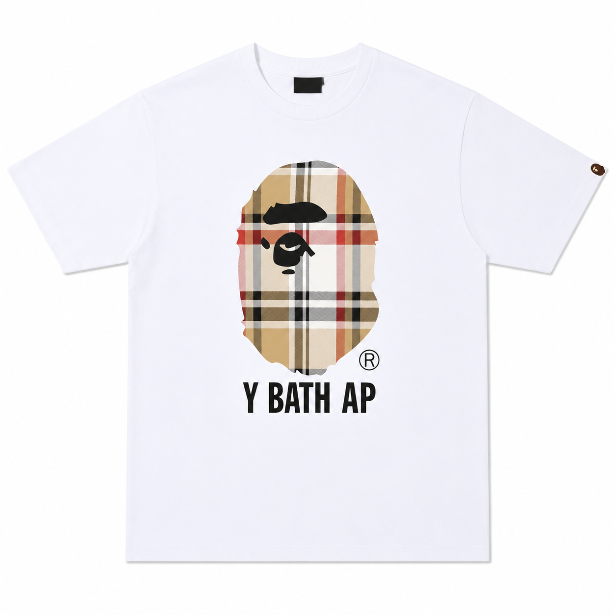 T-shirt - Blanc / Marron