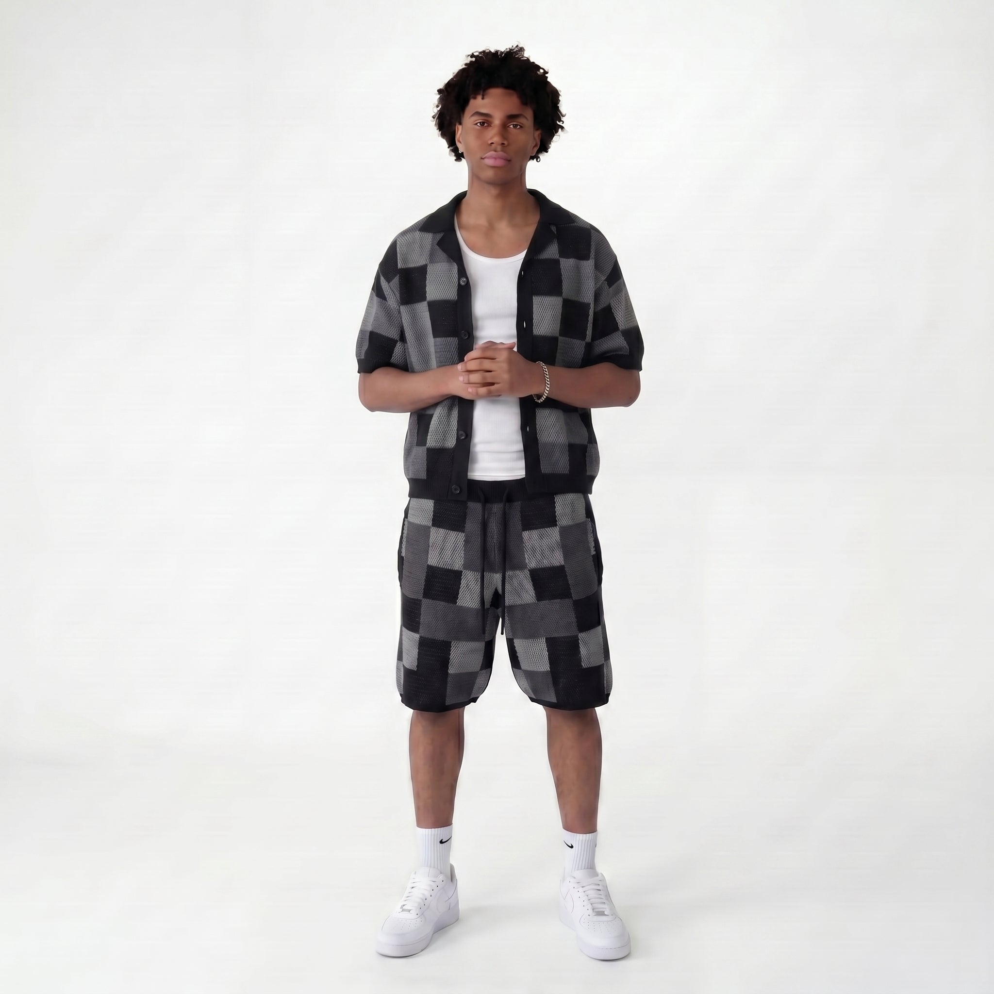 Ensemble Jacquard Noir Streetwear Lunaria